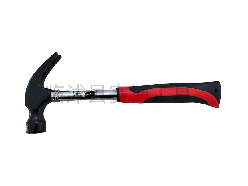 美式羊角锤-钢管柄,双色彩套,黑漆头